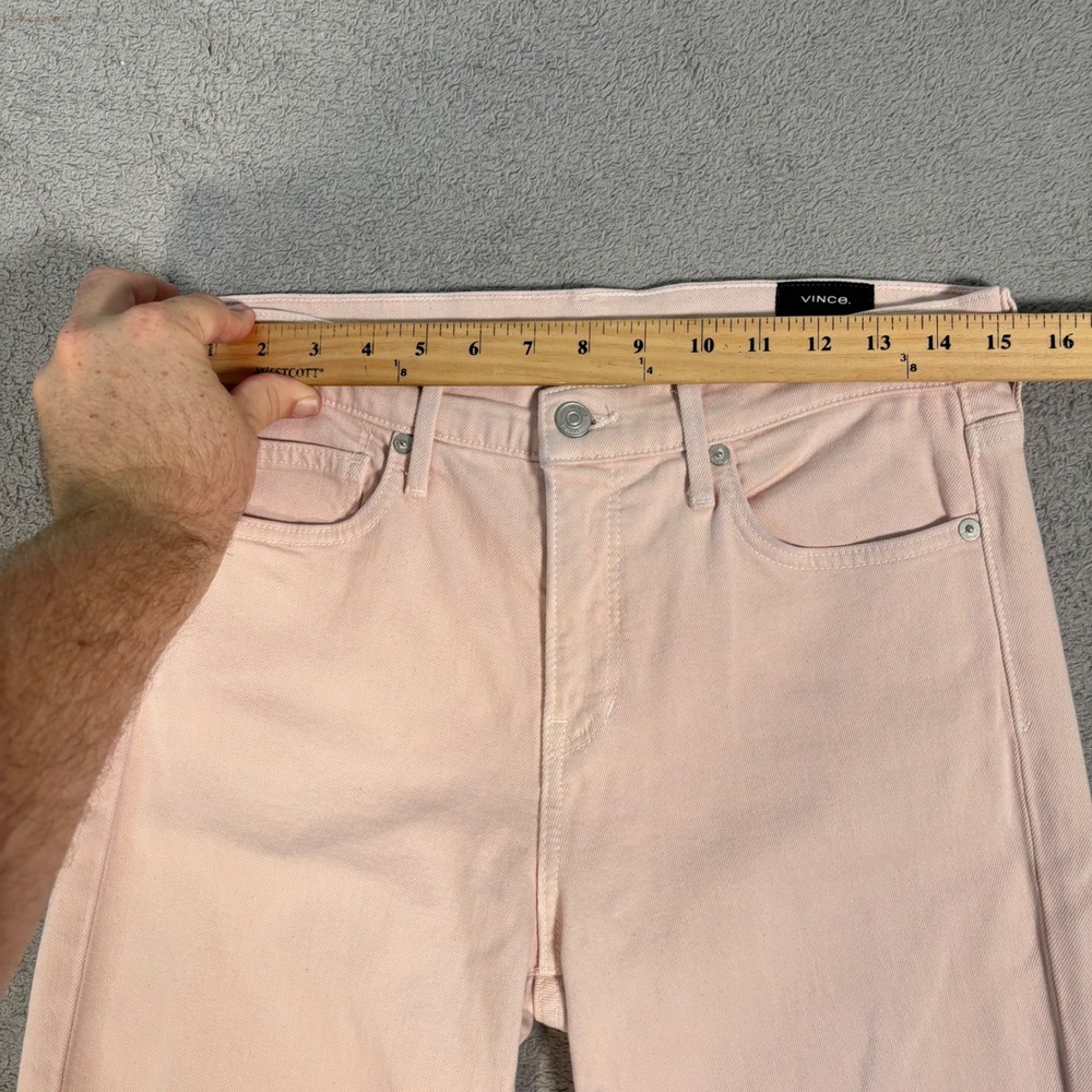 Vince Skinny Crop Jeans Size 29 Tulip Pink Cotton Elastane Soft Pink‎ Denim - Picture 13 of 16